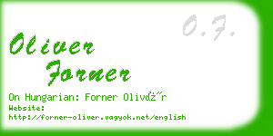 oliver forner business card